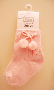 Pex Pink Pom Pom Socks