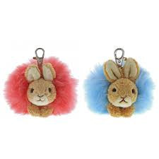 Flopsy Bunny Plush Pom Pom Keyring By Gund