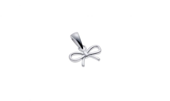AG Silver Bow Pendant With Chain