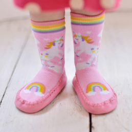 Powell Craft Unicorn Moccasin Slippers