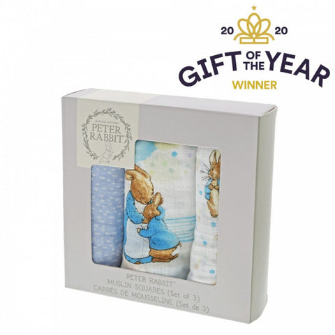 Peter Rabbit Three Piece Muslins Gift Set