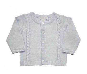 Pitter Patter Cable Knit Cotton Cardigan