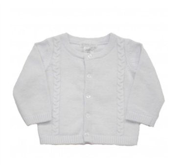 Pitter Patter Cable Knit Cotton Cardigan