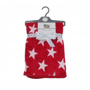 Pitter Patter Red Star Fleece Blanket