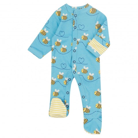 Piccalilly Bumblebee Footed Sleepsuit