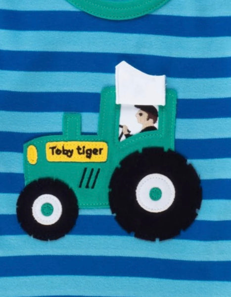 Toby Tiger Tractor Lift Flap T-shirt
