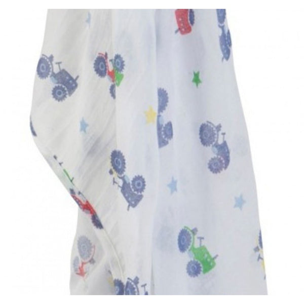 Piccalilly Tractor Muslin Swaddle