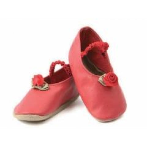 Starchild Red Rose Leather Baby Shoes