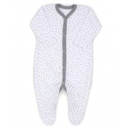 Rapife Grey Ditsy Star Footed Sleepsuit
