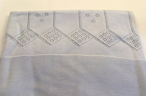 Nico Dingo Grey Cotton Knit Baby Blanket
