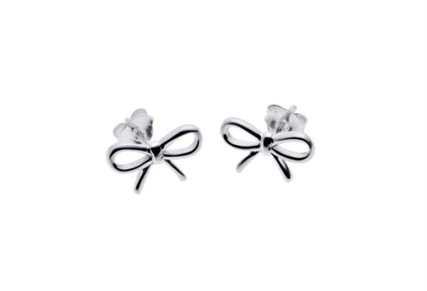 AG Silver Bow Earrings