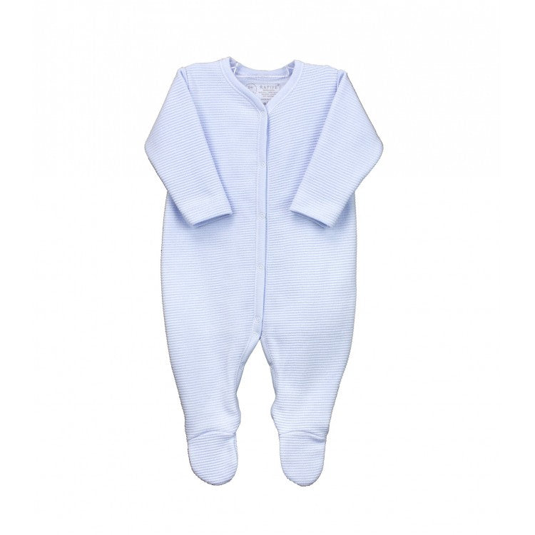 Rapife Ribbed Blue Footed Sleepsuit