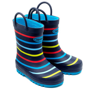 Chipmunks Multi Stripe Children s Wellies Oscar Rose
