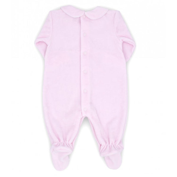Rapife Soft Pink Smocked Footed Sleepsuit