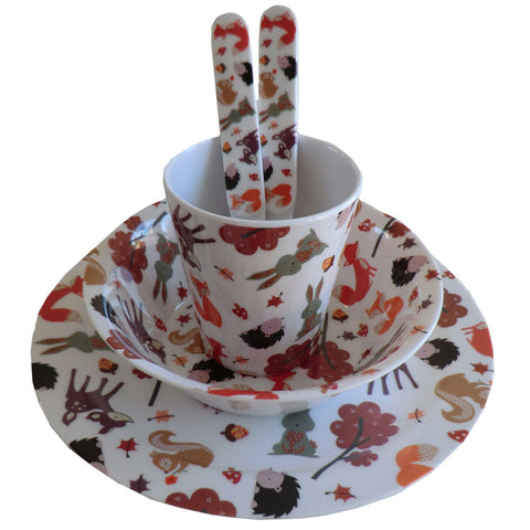 Powell Craft Woodland Melamine Dining Set