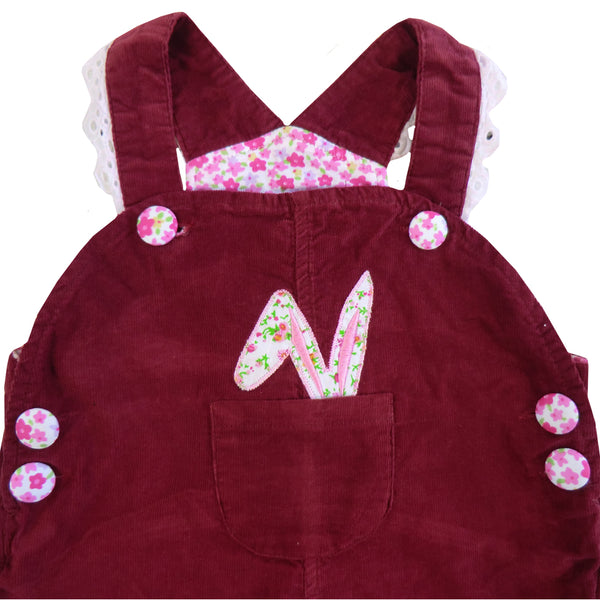 Powell Craft Rabbit Applique Cord Dungarees