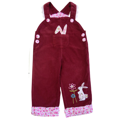 Powell Craft Rabbit Applique Cord Dungarees