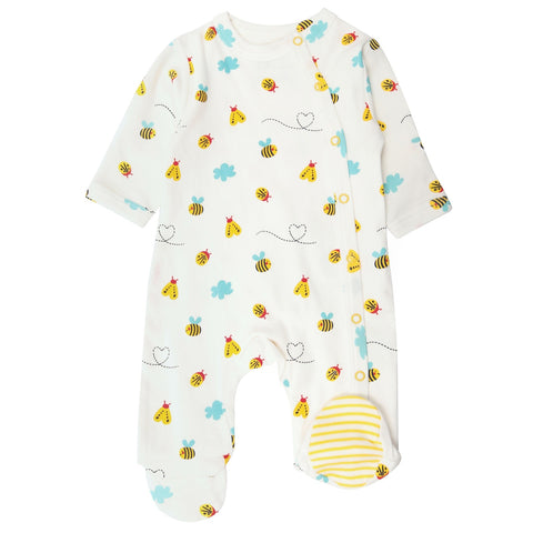 Piccalilly Little Wings Footed Sleepsuit