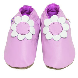 Starchild Pink Daisy Leather Baby Shoes