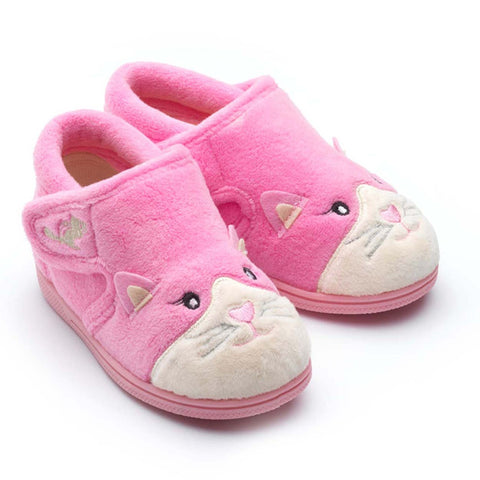Chipmunks Kiki Pink Cat Slippers