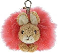 Flopsy Bunny Plush Pom Pom Keyring By Gund