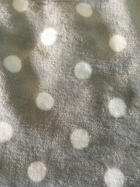 Pitter Patter Grey Polka Dot Fleece Blanket