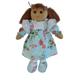 Powell Craft Blue Floral 40cm Rag Doll