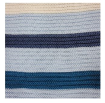 Pitter Patter Striped Cotton Knit Baby Blanket