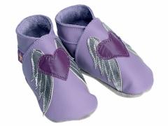 Grape Angel Leather Baby Shoes