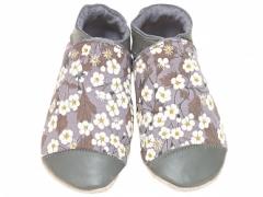 Liberty fabric Mitsi Grey Baby girl Shoes