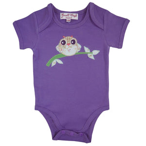 Purple Owl Babygrow