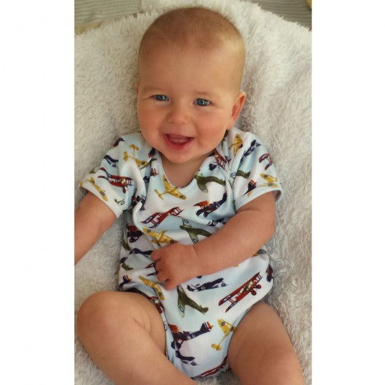Powell Craft Vintage Aeroplane Babygrow