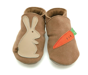 Starchild Rabbit & Carrot Leather Baby Shoes
