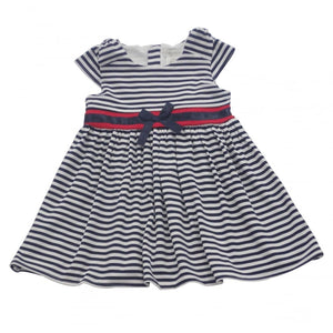 Pitter Patter Navy & White Striped Dress