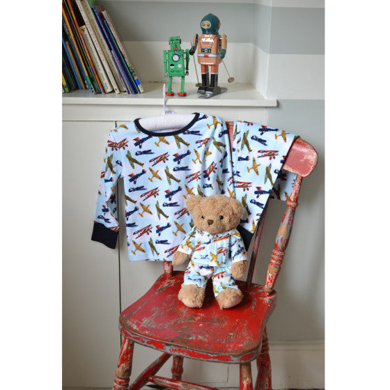 Powell Craft Vintage Aeroplane Pyjamas