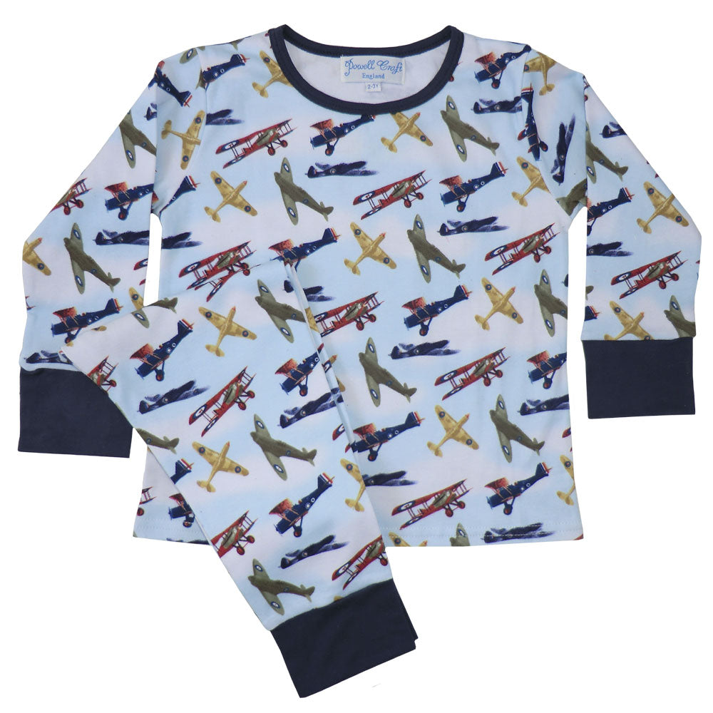 Powell Craft Vintage Aeroplane Pyjamas